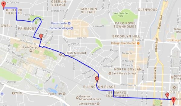 From Forest Hills Baptist Church to downtown